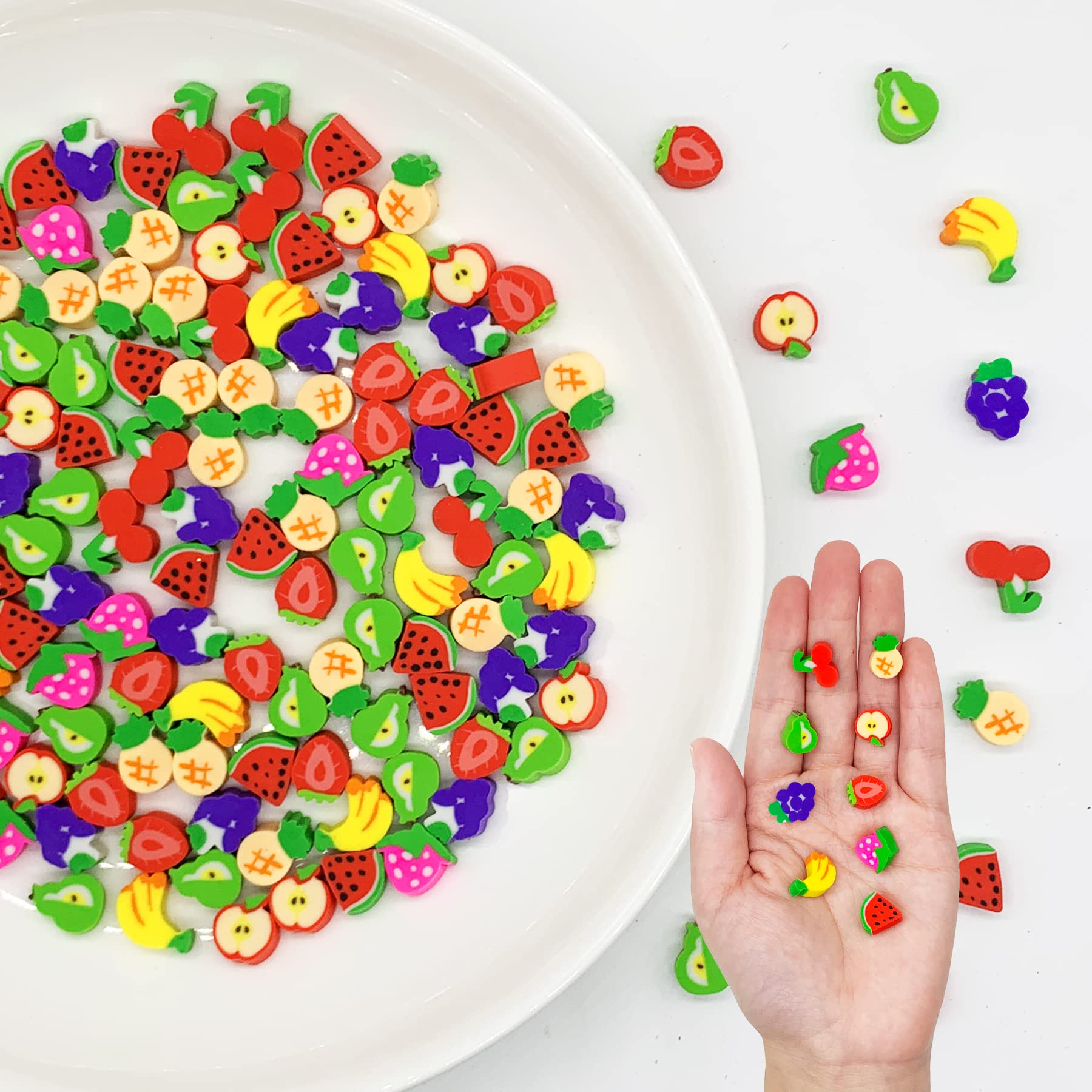ZAKVOOR strawberry mini erasers add charm to gift bags.