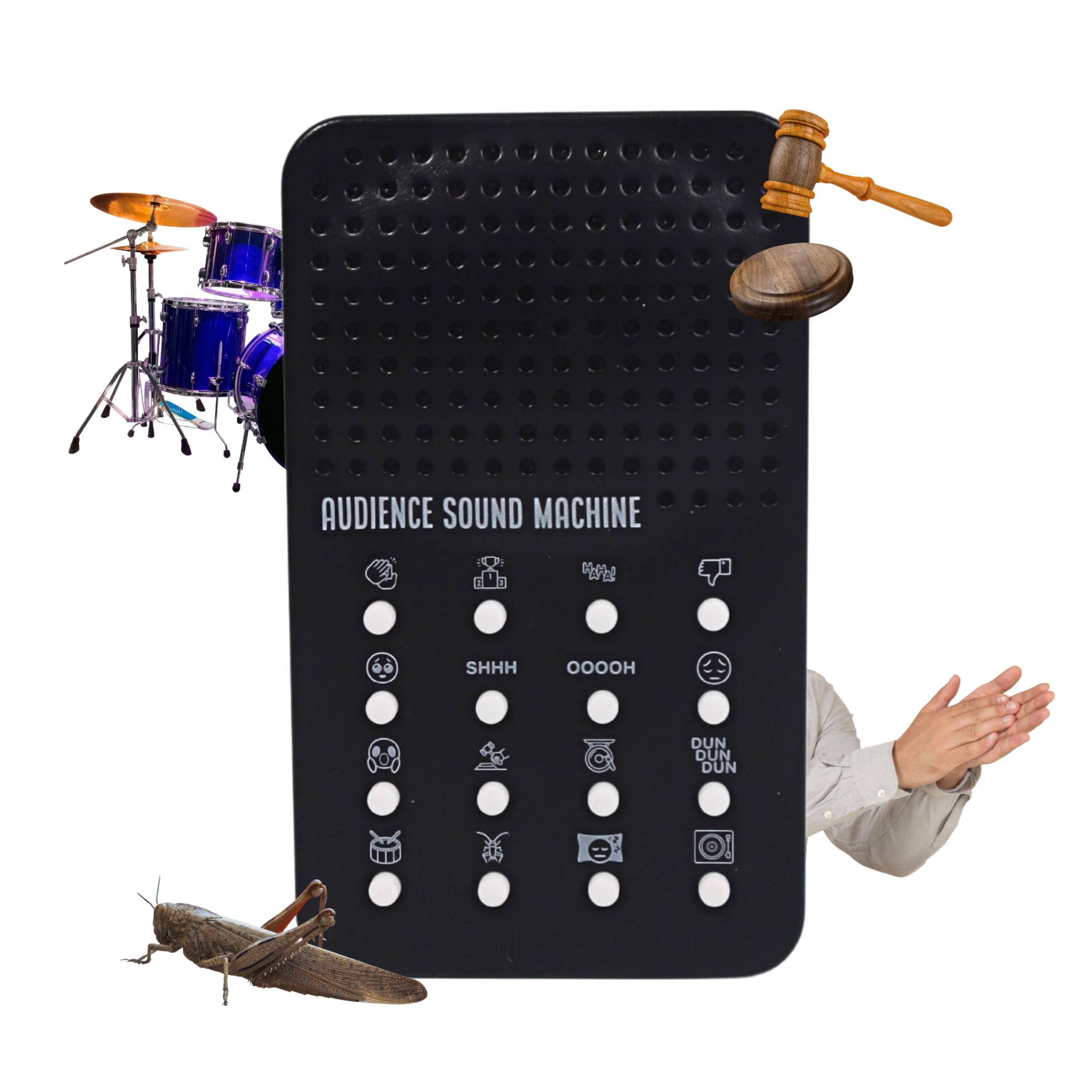 ZANY TRAINS Audience Sound Machine front view shows compact portability for classrooms