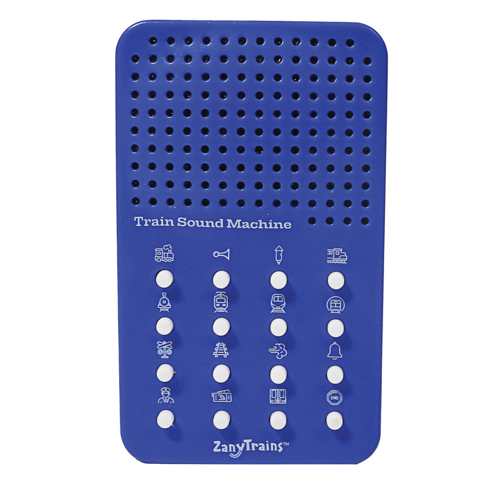 ZANY TRAINS portable sound board with 16 effects in one compact unit.