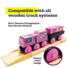 ZANY TRAINS Series 1 cargo wagon with magnet for quick connections.