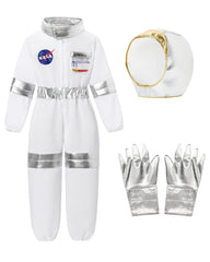 Zaplute kids astronaut costume jumpsuit for immersive space role play.