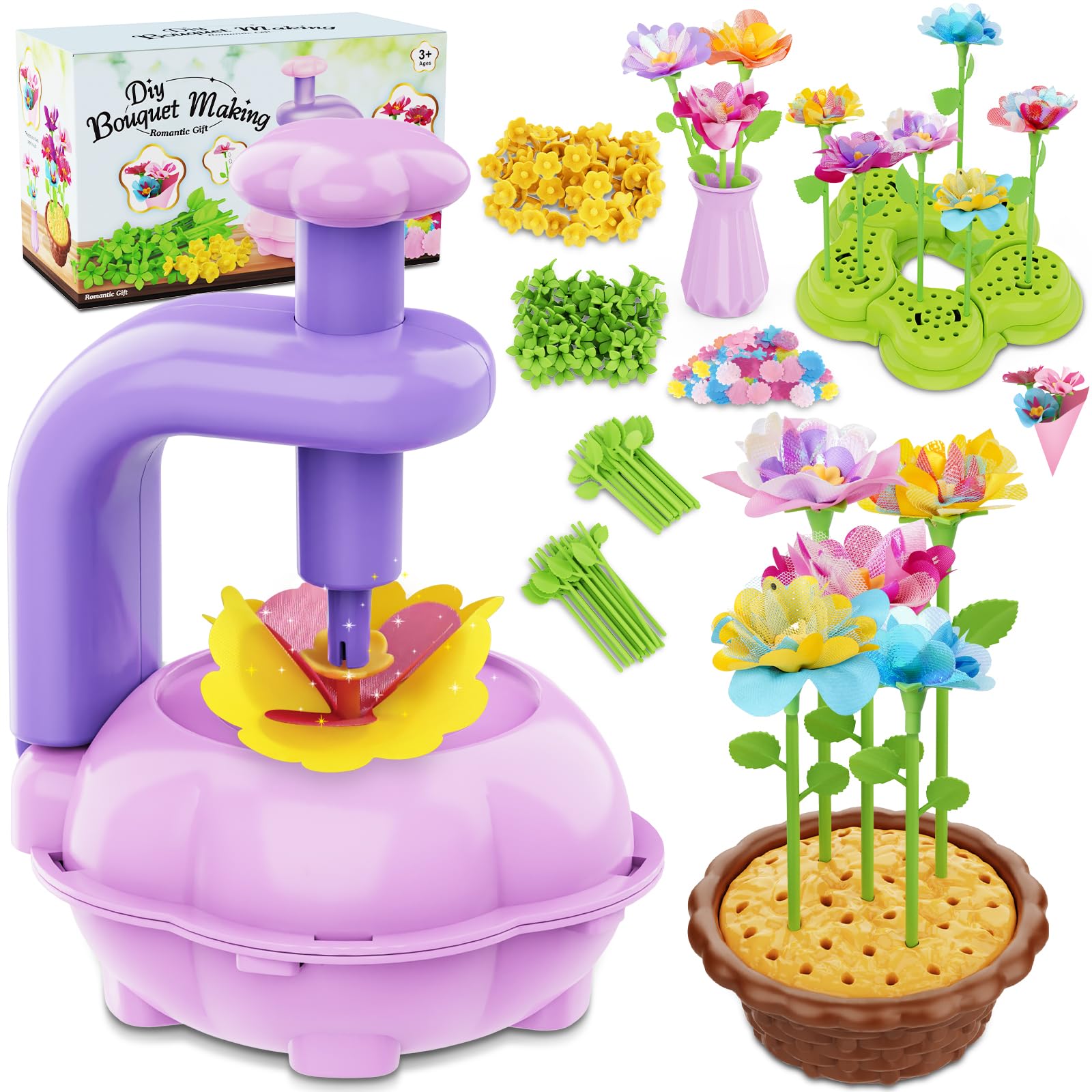 Zappyway fabric flower parts and centers for creative bouquets, inspiring hands-on learning.