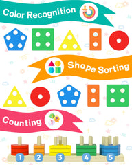 Zartores toddler puzzle towers encourage stacking practice and hand-eye coordination