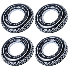 Zaruatu 4 pack giant tire float in pool offering stable buoyancy