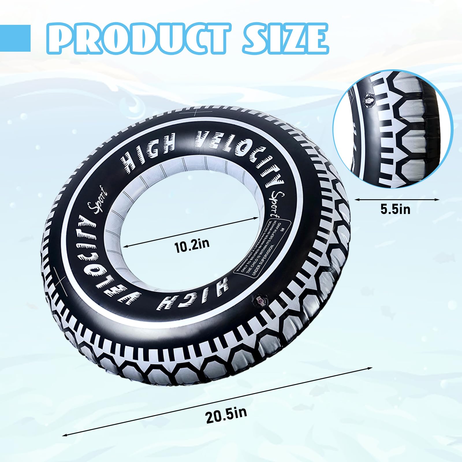 Zaruatu giant tire float supports adults with reliable buoyancy