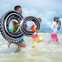 Zaruatu 24 inch tire float assists children learning to swim with buoyant support