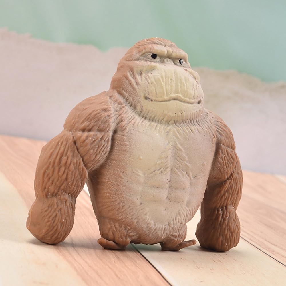 Zasnynua monkey stress ball on office desk for concentration and calm.