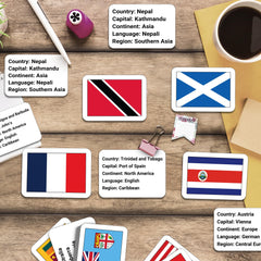 Zastic! 245-country world flags pack enabling engaging quizzes and interactive play