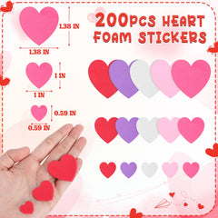ZATAYE foam Valentine stickers pink provide soft, tactile DIY accents.