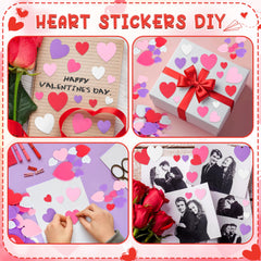ZATAYE foam Valentine stickers purple bring playful color to crafts and banners.