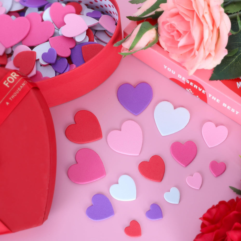 ZATAYE foam Valentine stickers white add clean, versatile event decor.