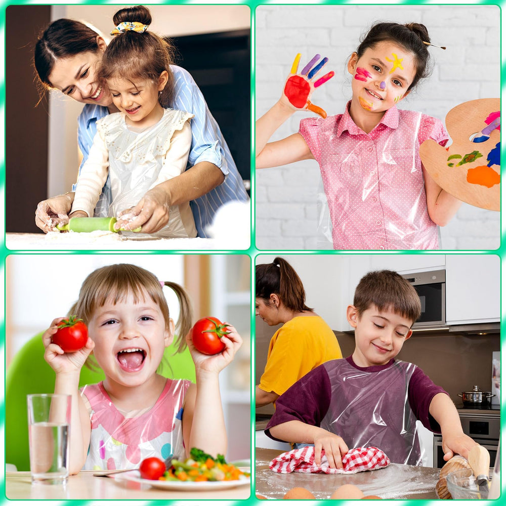 ZAUGONTW kids apron versatile for painting, cooking, parties, and crafts.