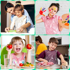 ZAUGONTW kids apron versatile for painting, cooking, parties, and crafts.