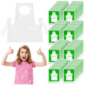 ZAUGONTW kids disposable apron clear pack provides transparent protection during arts and crafts.