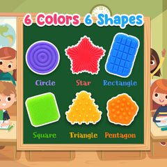 ZaxiDeel sensory shapes help kids learn geometry and color recognition.
