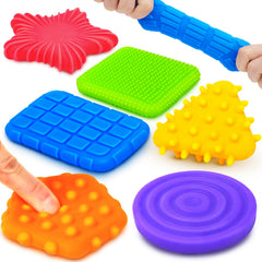 ZaxiDeel squishy sensory toy with six textures for tactile exploration and calm focus.
