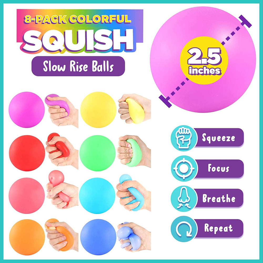 ZaxiDeel BPA-free set of eight colors, classroom-safe and calming.