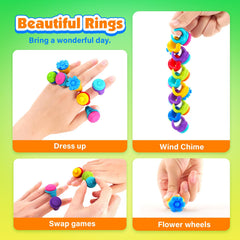 ZaxiDeel fidget rings allow swapping pieces to customize shapes.