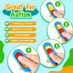 ZaxiDeel gel-filled fidget showing bead movement for visual engagement.