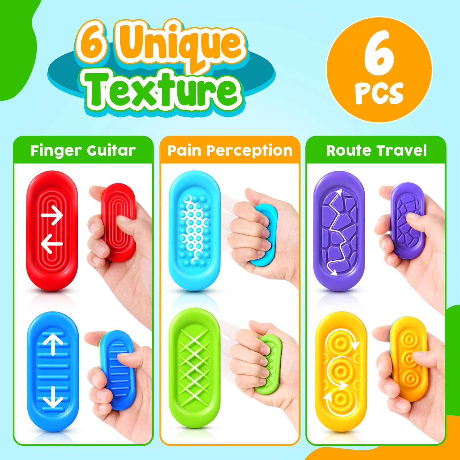 ZaxiDeel textured-surface sensory fidget provides tactile feedback.