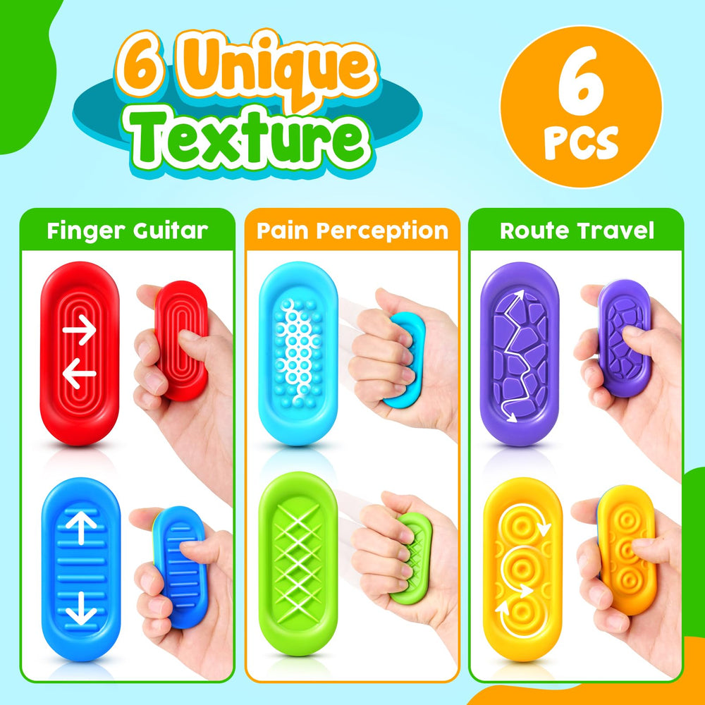 ZaxiDeel textured-surface sensory fidget provides tactile feedback.