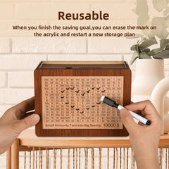 Zayeemi decorative wooden piggy bank fits any room