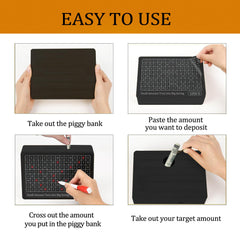 Zayeemi Money Saving Box hands placing notes to monitor progress
