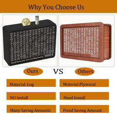 Zayeemi Money Saving Box with pens and papers enables quick savings planning