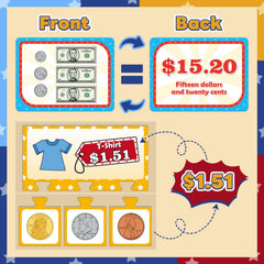 Zazopup money puzzle cards support critical thinking during learning games.