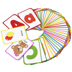 ZazzyKid Alphabet Flash Cards double-sided letters for versatile toddler learning at home.