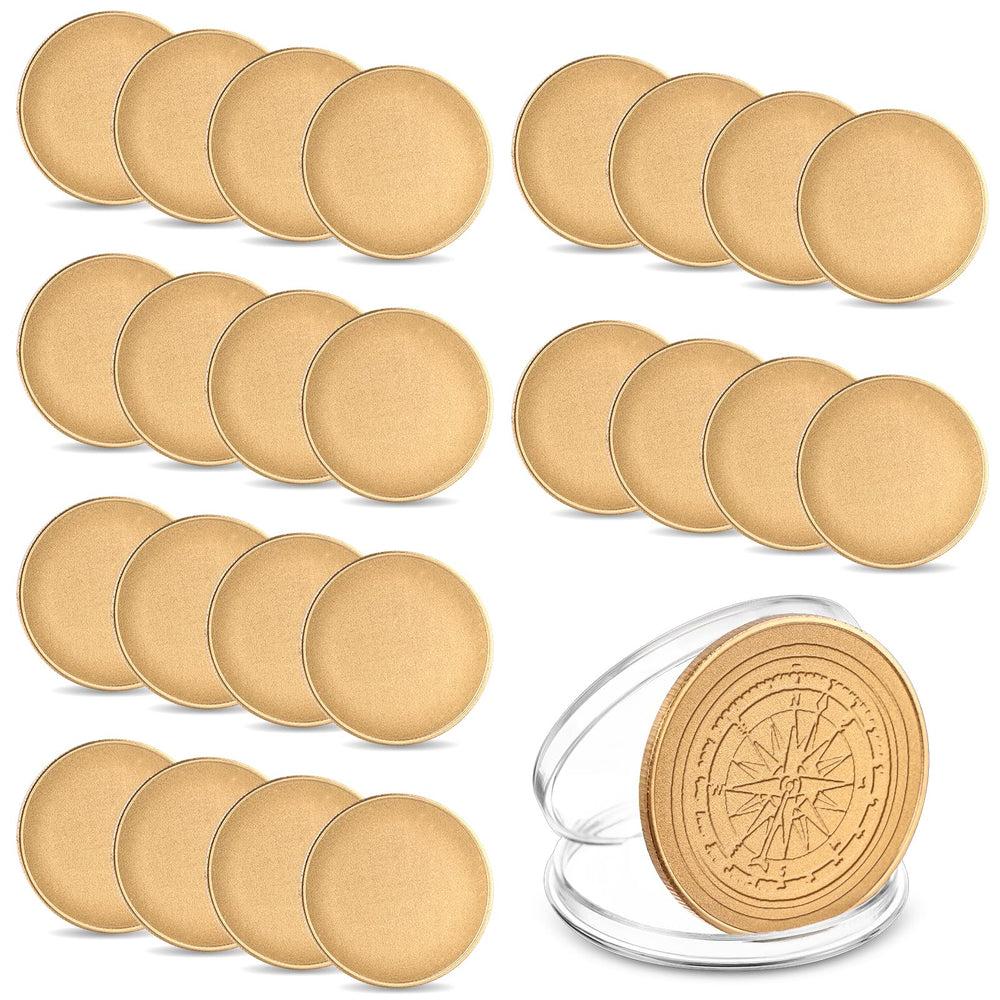 ZBHANSHUIS 25-piece 40mm blank challenge coin ready for custom engraving