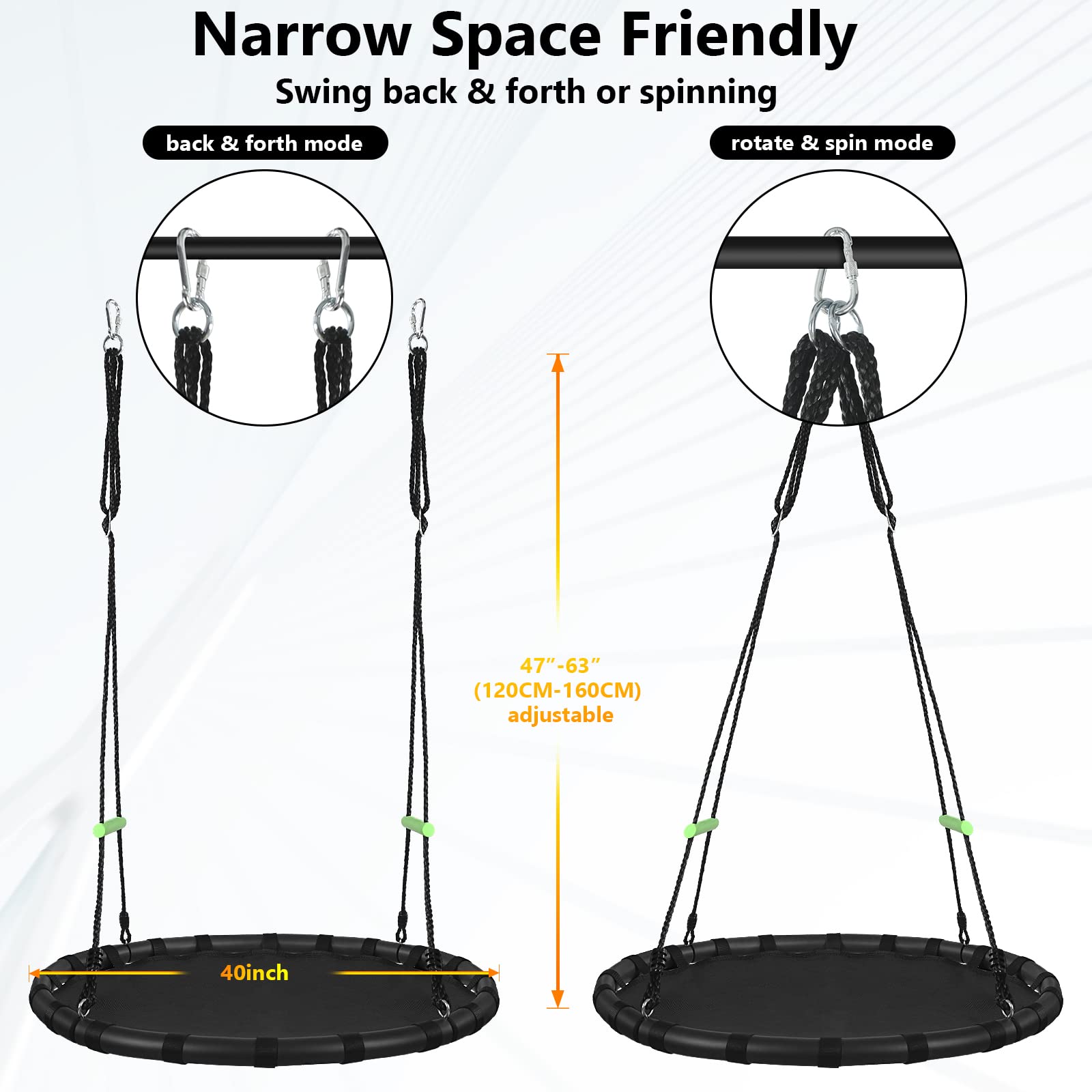 ZBZBML safety features ensure secure, confident swinging.