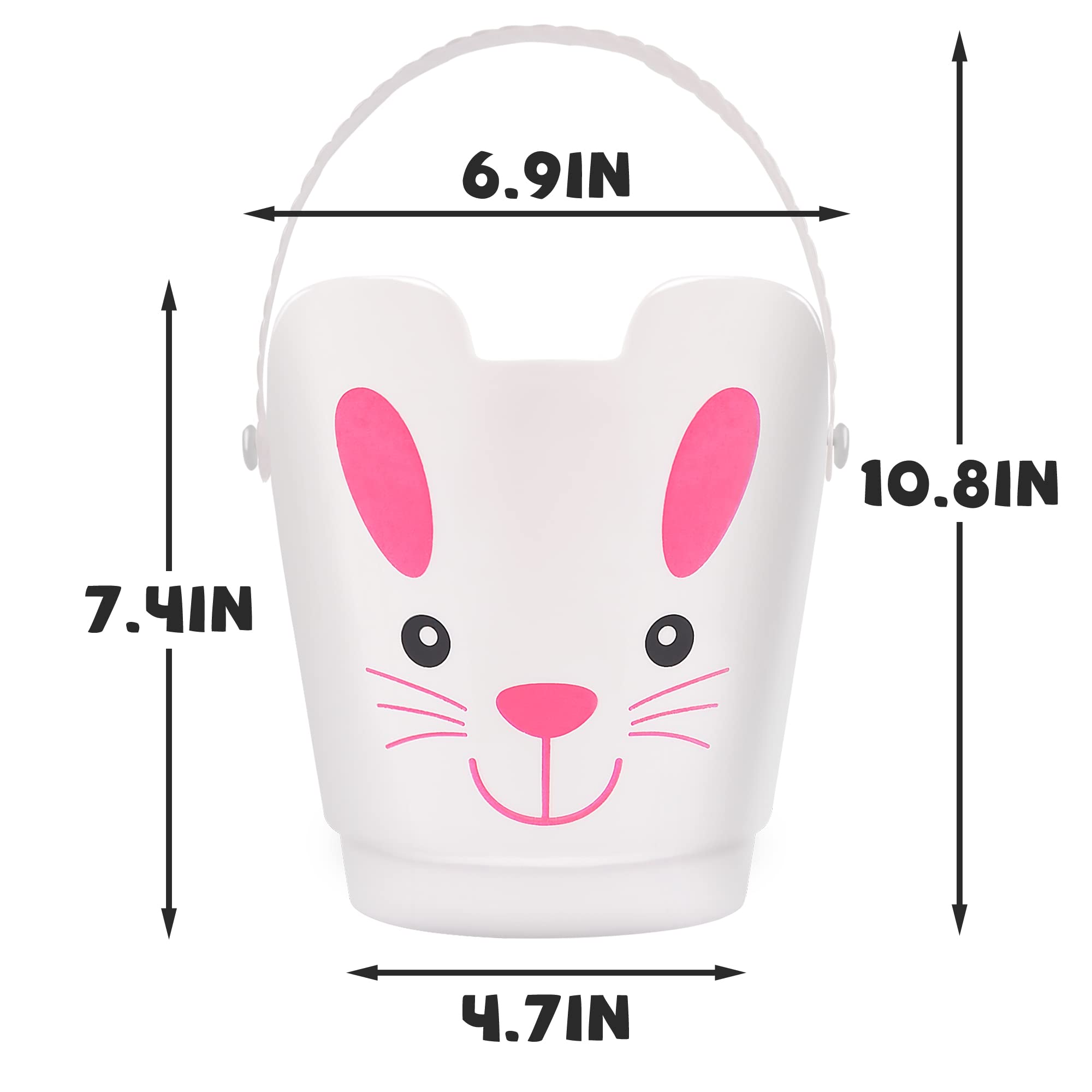 Zcaukya Easter Buckets bottom diameter 4.7 inches for roomy egg collection
