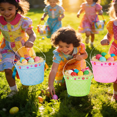 Zcaukya Easter Buckets handle detail shows comfortable grip for kids