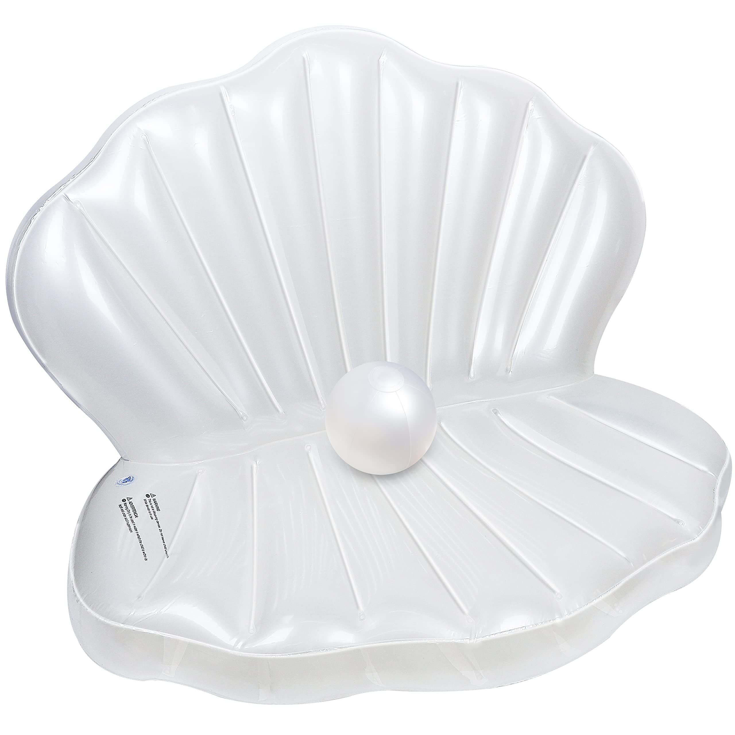 Zcaukya giant clam seashell float shines in sun for elegant pool lounging