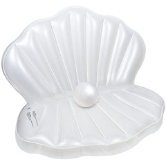 Zcaukya giant clam seashell float shines in sun for elegant pool lounging