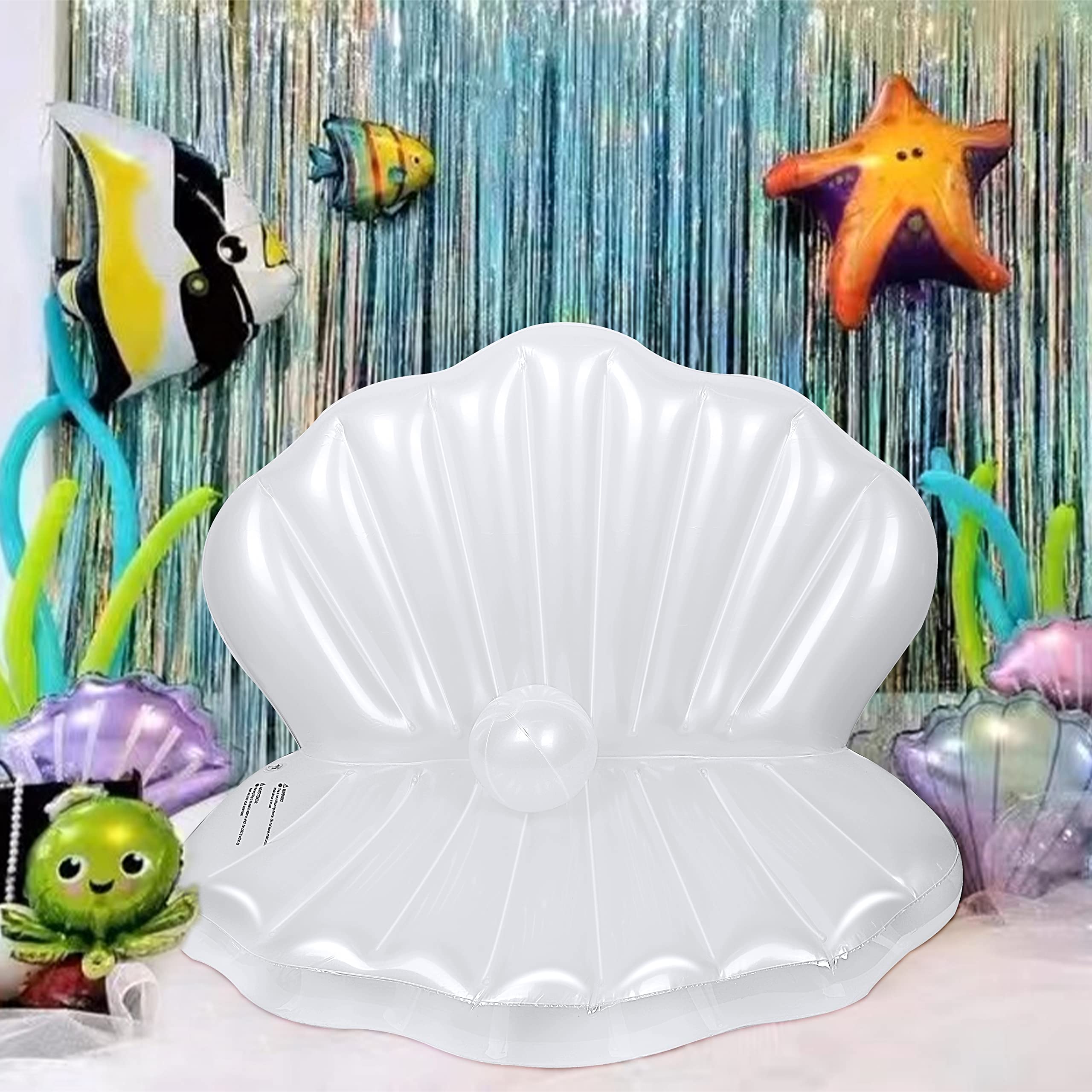 Zcaukya seashell float offers stable buoyancy for relaxed pool lounging