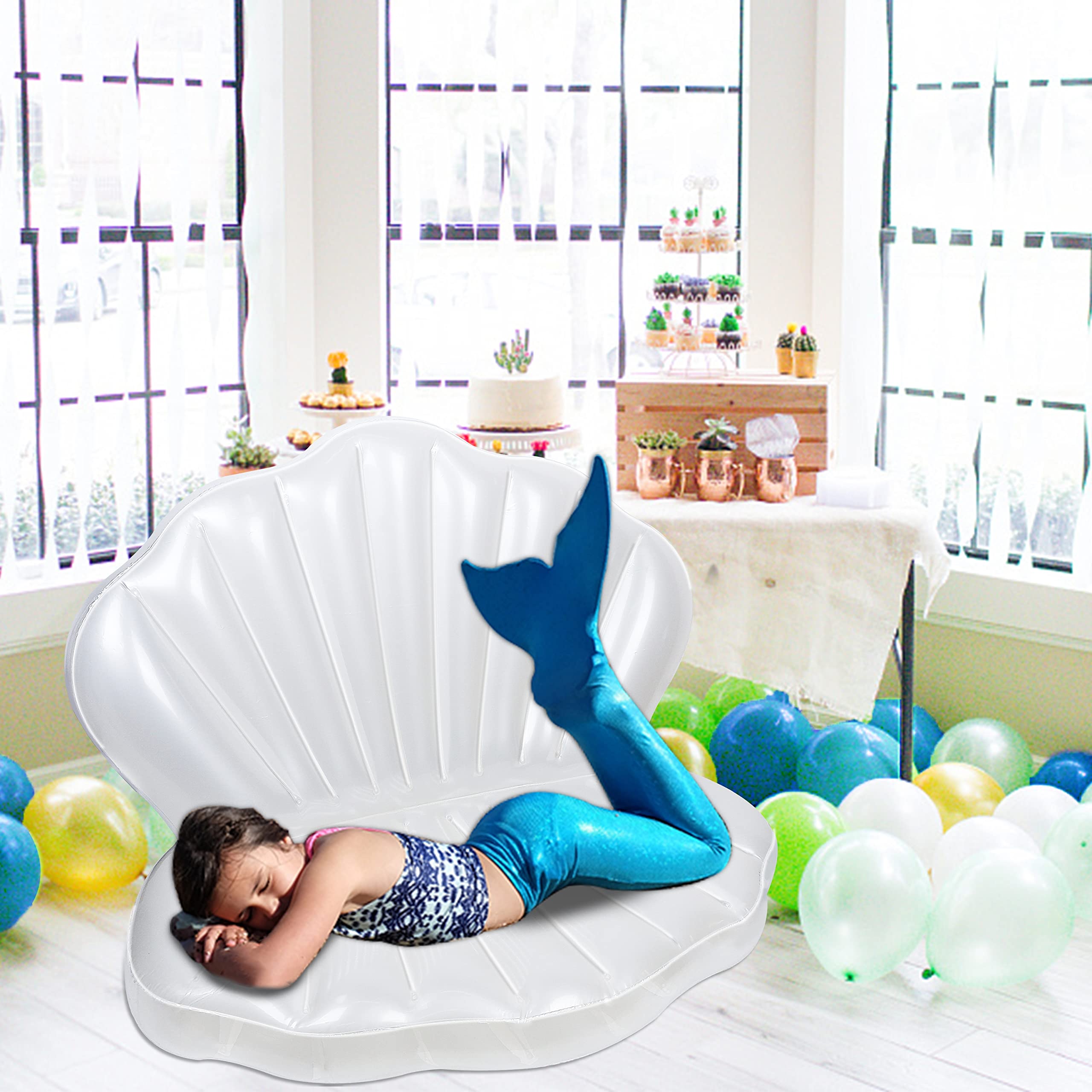 Zcaukya mermaid-themed decoration ideal for pool parties and summer gatherings