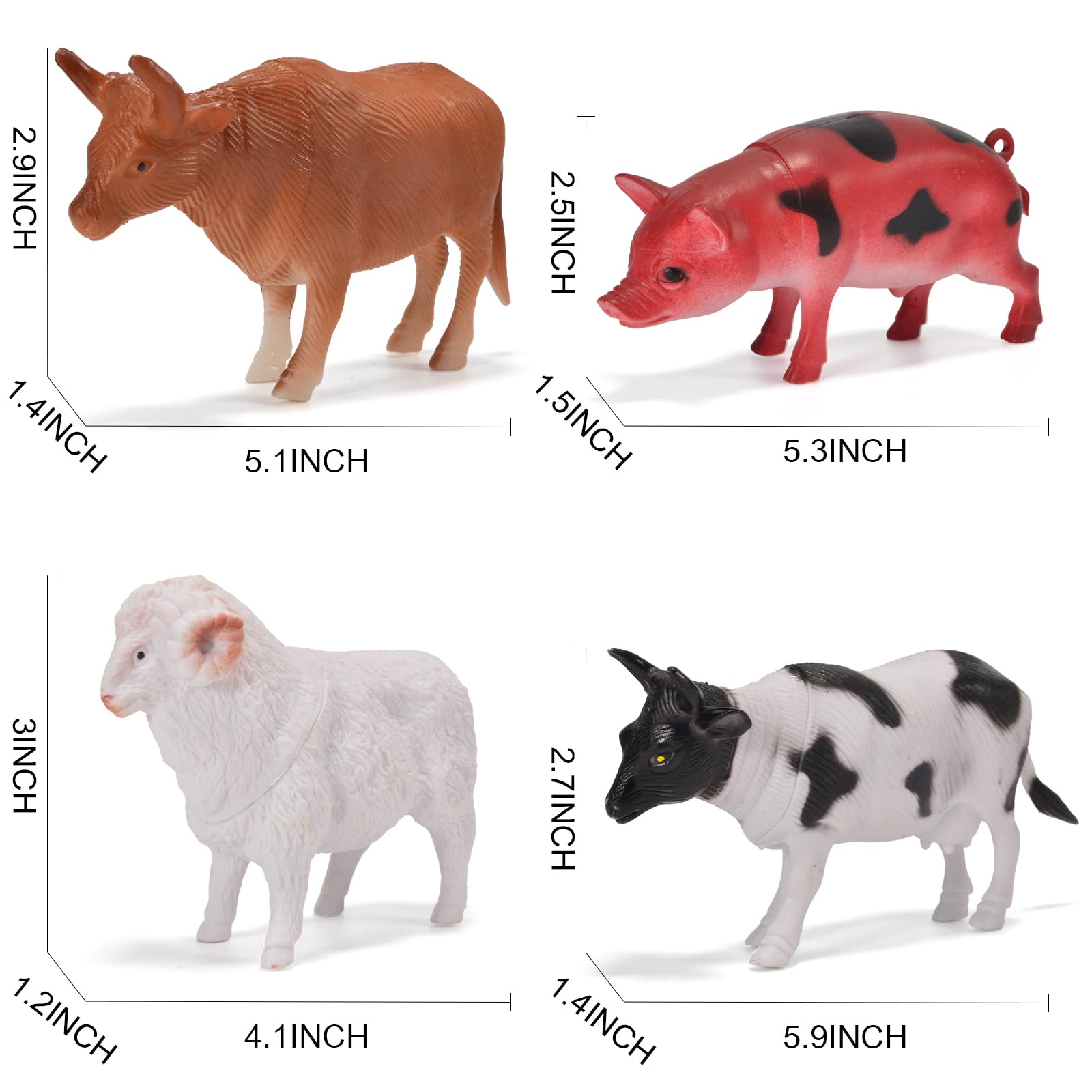 Zcpotizi rabbits figures for hands-on farm learning and creativity