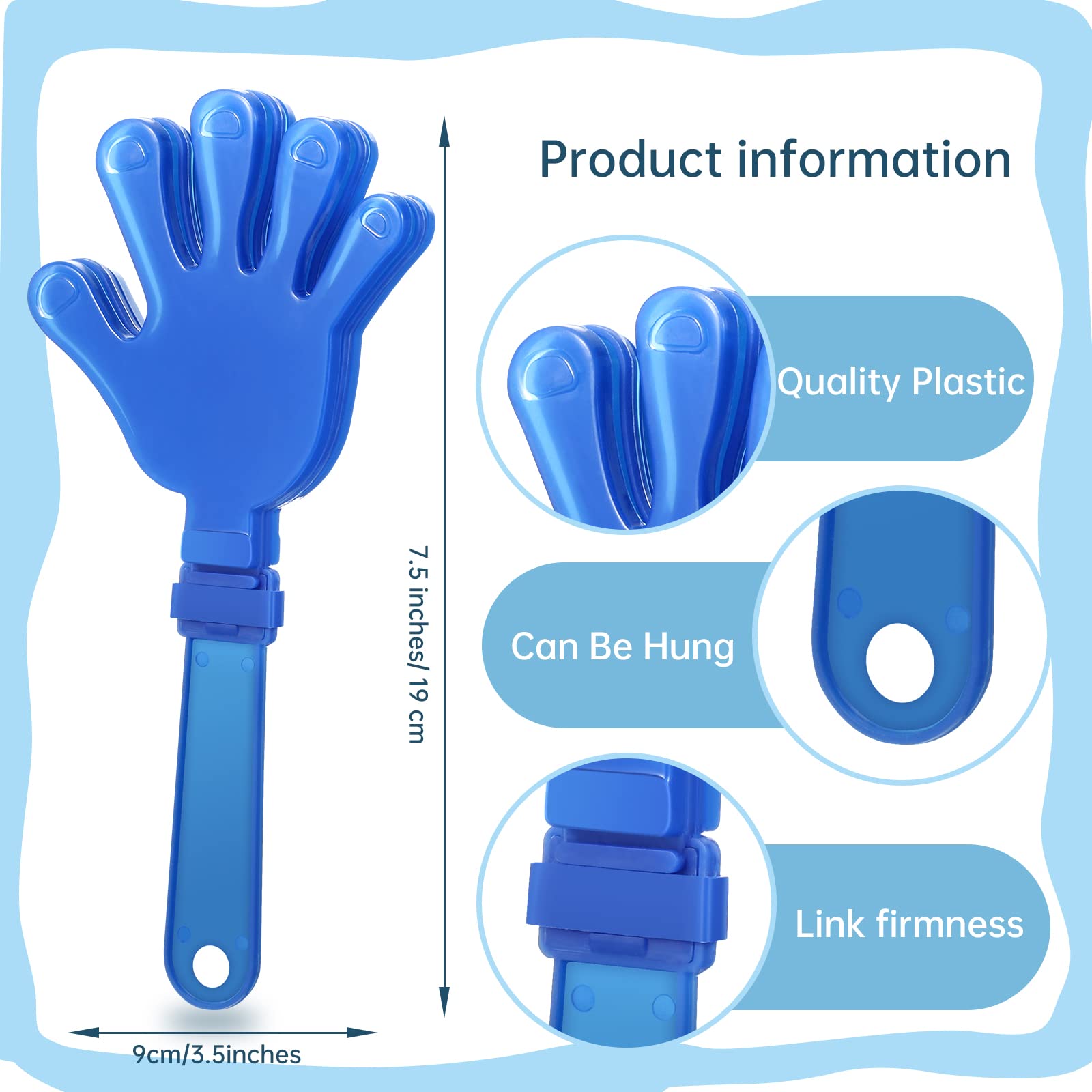 ZCYSRLQIN 7.5 inch noisemakers; comfortable grip for energetic celebrations