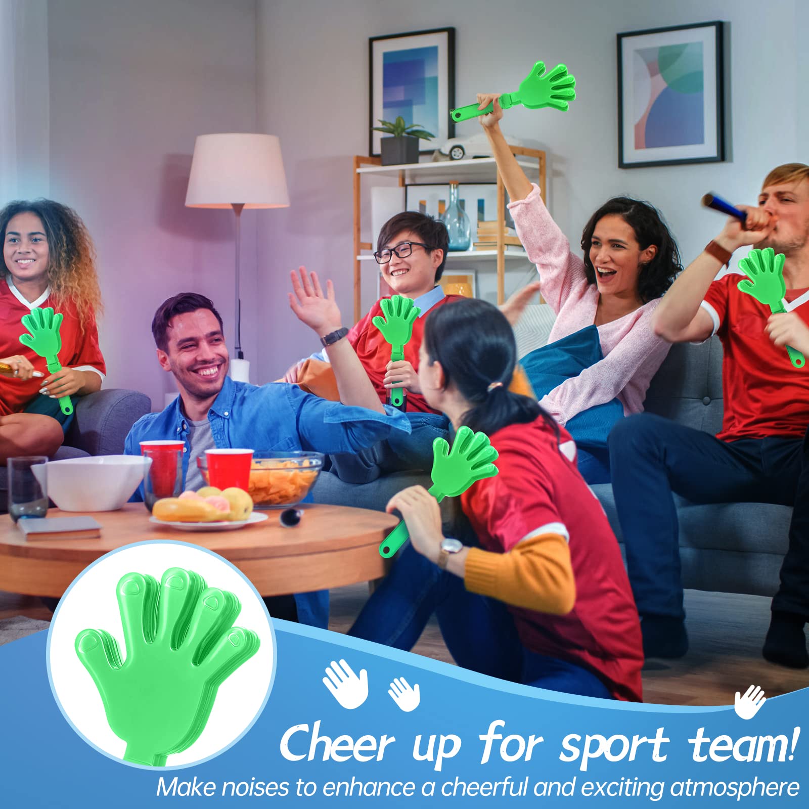 ZCYSRLQIN lime green plastic clappers deliver durable sound for gatherings