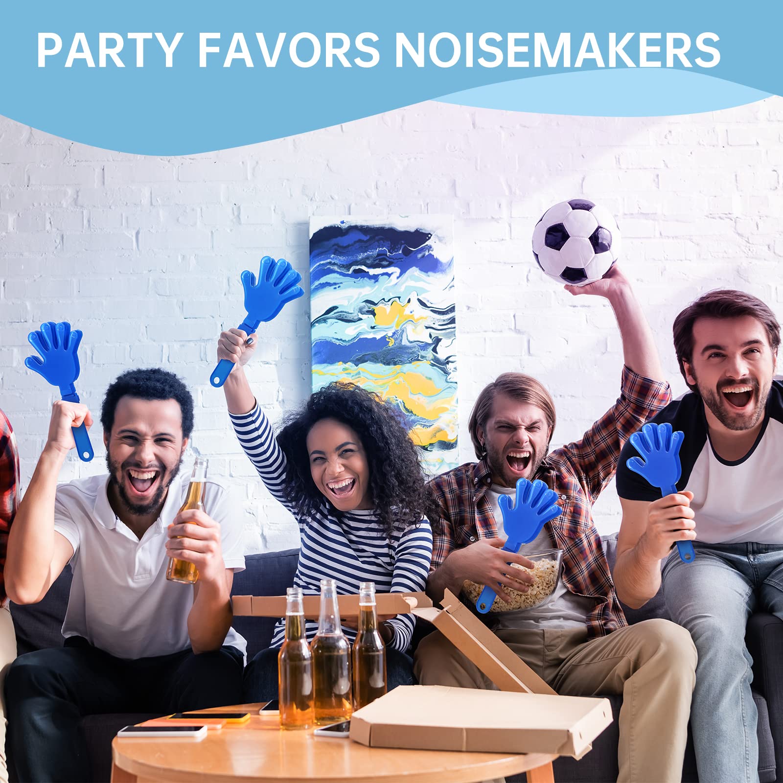 ZCYSRLQIN royal blue cheer clappers; durable plastic for long-lasting fun