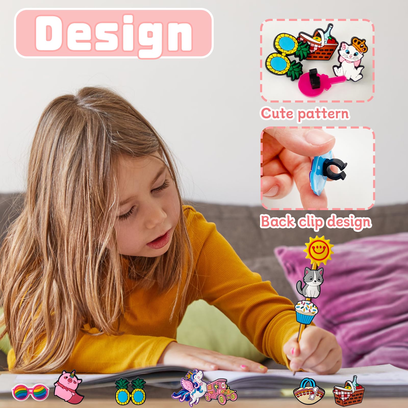 Zddaoole cute pencil topper alien—quirky charm with easy-to-clip design.