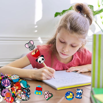 Zddaoole cute pencil topper bright colors—versatile elastic clip-ons for pencils or straws.