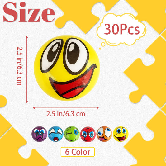 Zddaoole funny face squeeze balls in hands demonstrate grip and portability