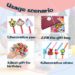 Zddaoole rainbow pencil toppers add color to creative writing tasks
