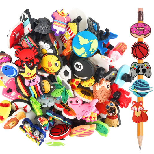 Zddaoole pencil toppers with assorted designs for classroom rewards and decoration