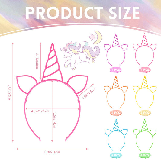 Zddaoole unicorn headbands with horn and ears design boosts playful outfits.