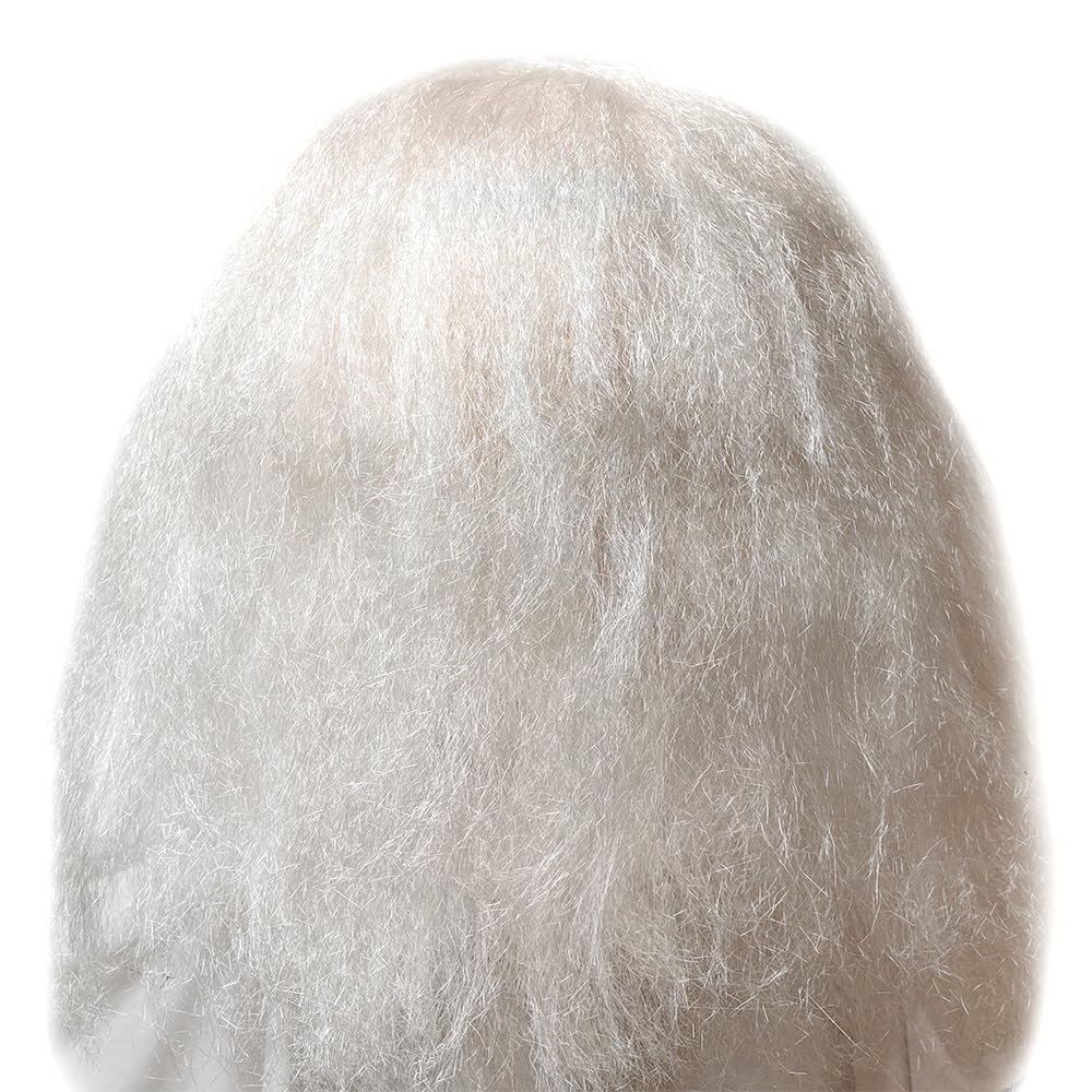 ZDOVLZZPON Old Lady Witch Mask with White Hair comfortable adult fit for extended wear
