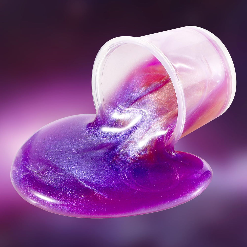 ZDTHNSIAT Galaxy Slime Putty being squeezed by kids for sensory fun.